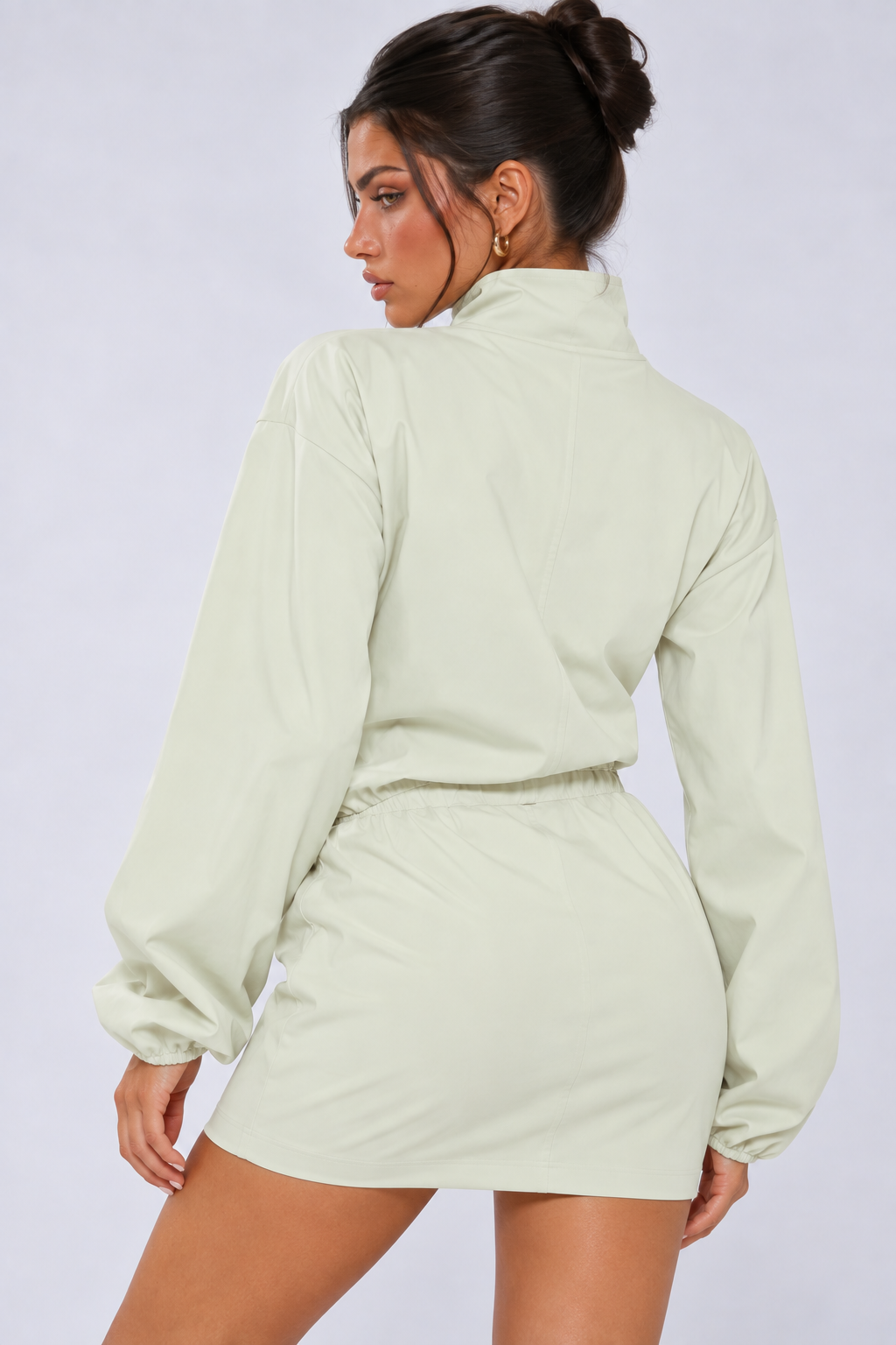 Cream Utility Mini Dress