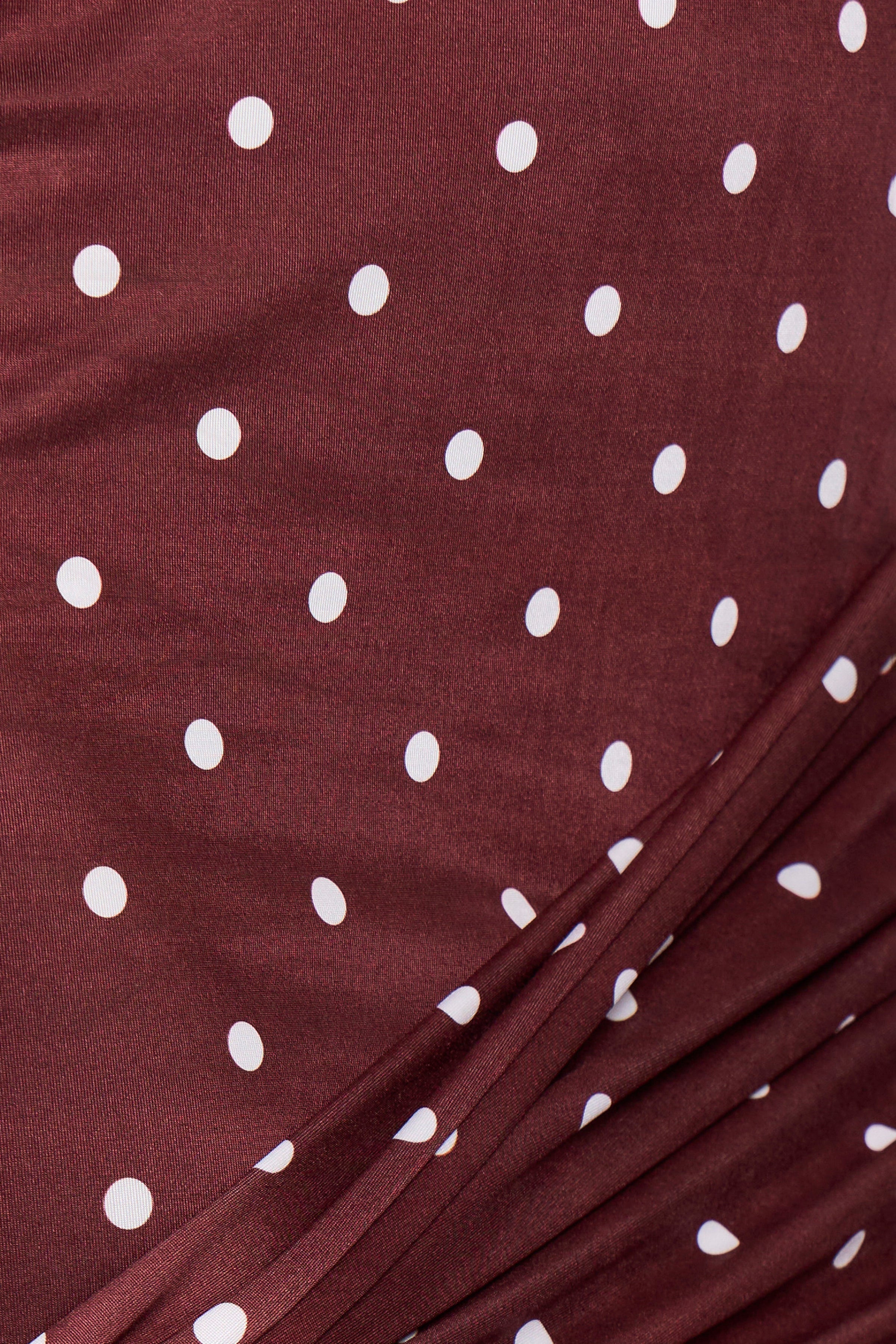 Chocolate Polka Wrap Dress