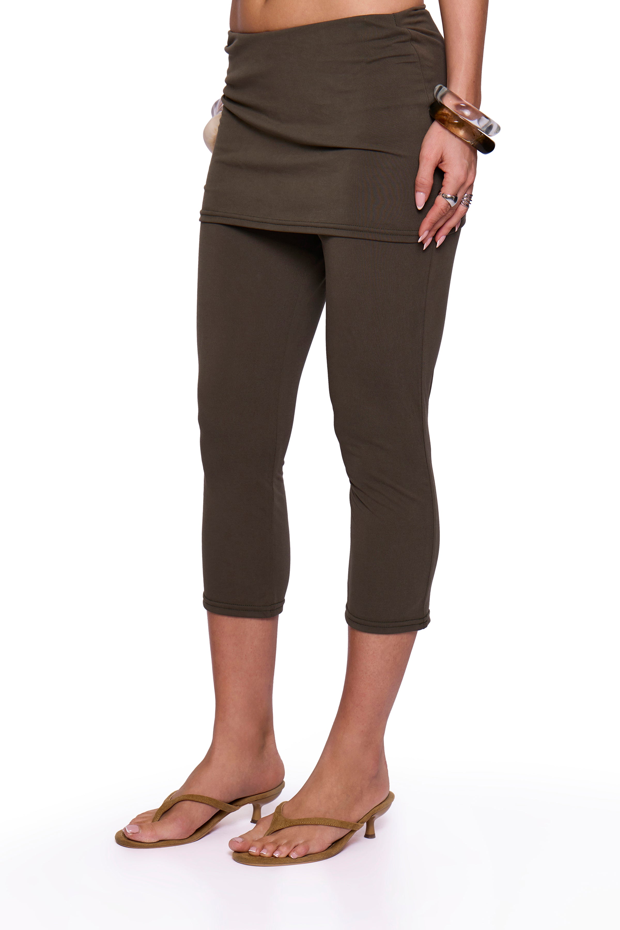 Khaki Modal Capri