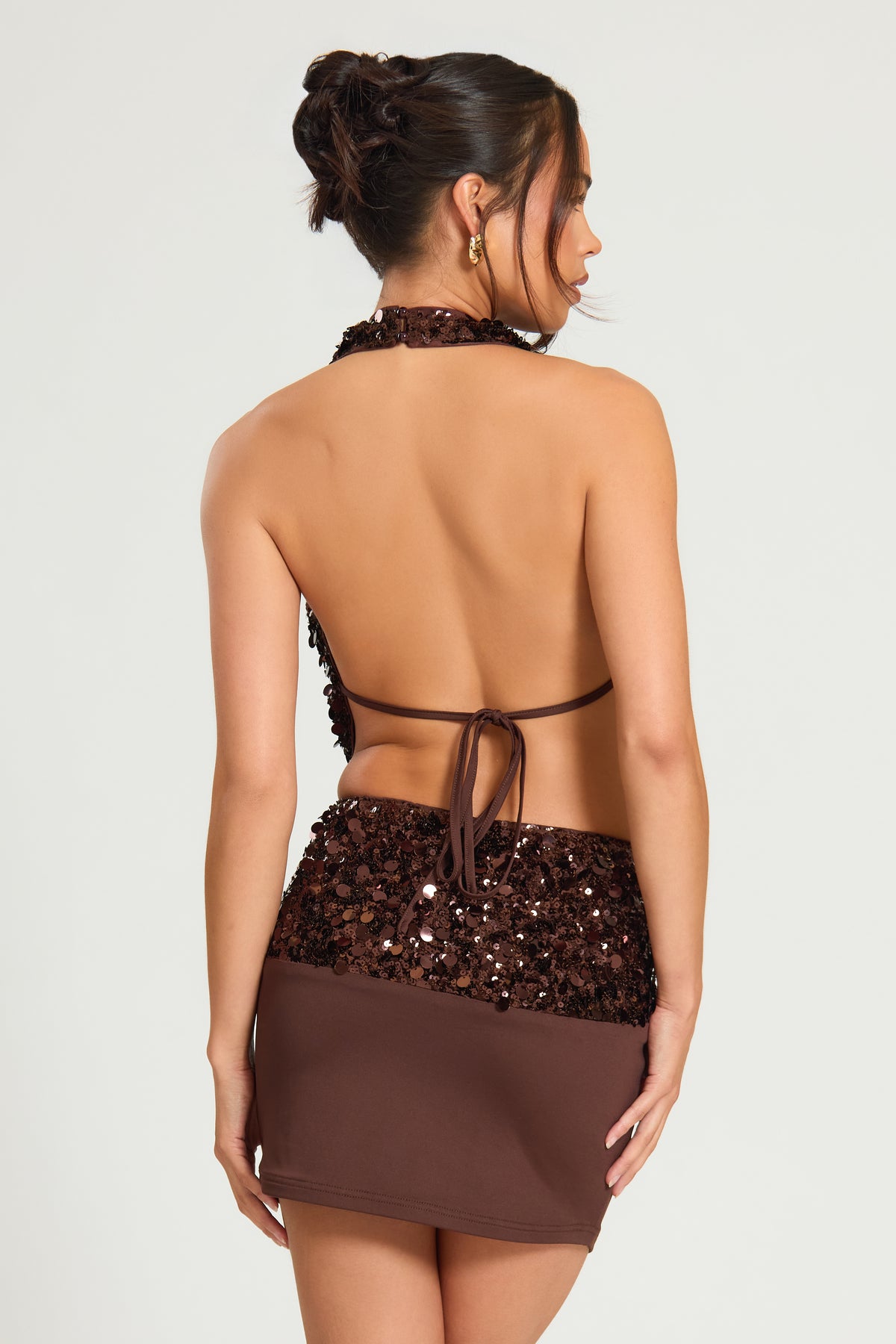 Sequin Mini Skirt Co-ord
