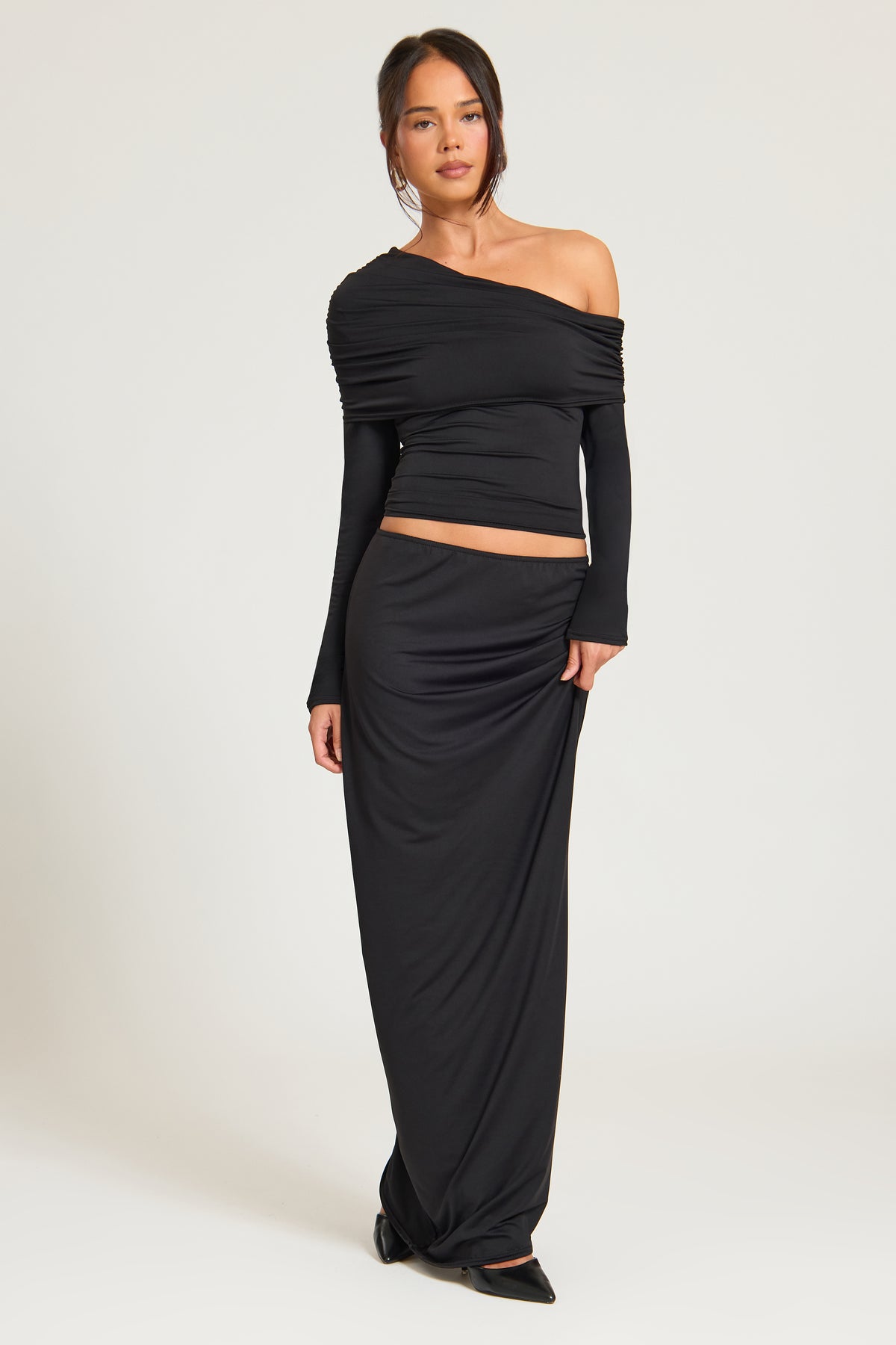 Straight Cotton Touch Maxi Skirt