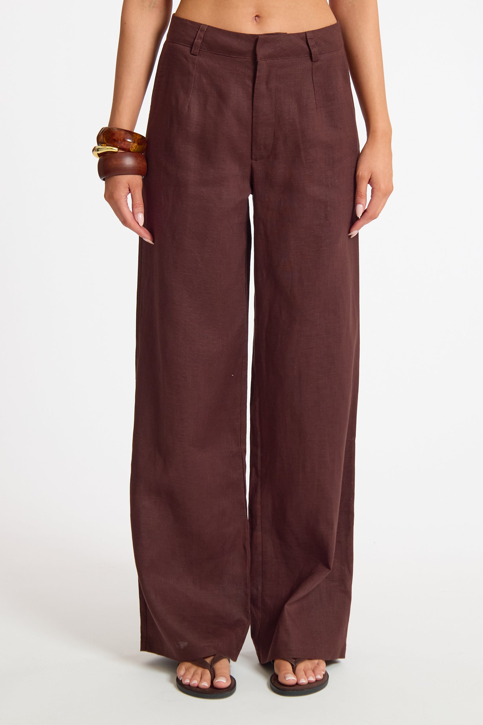 Linen Wide Leg Trouser