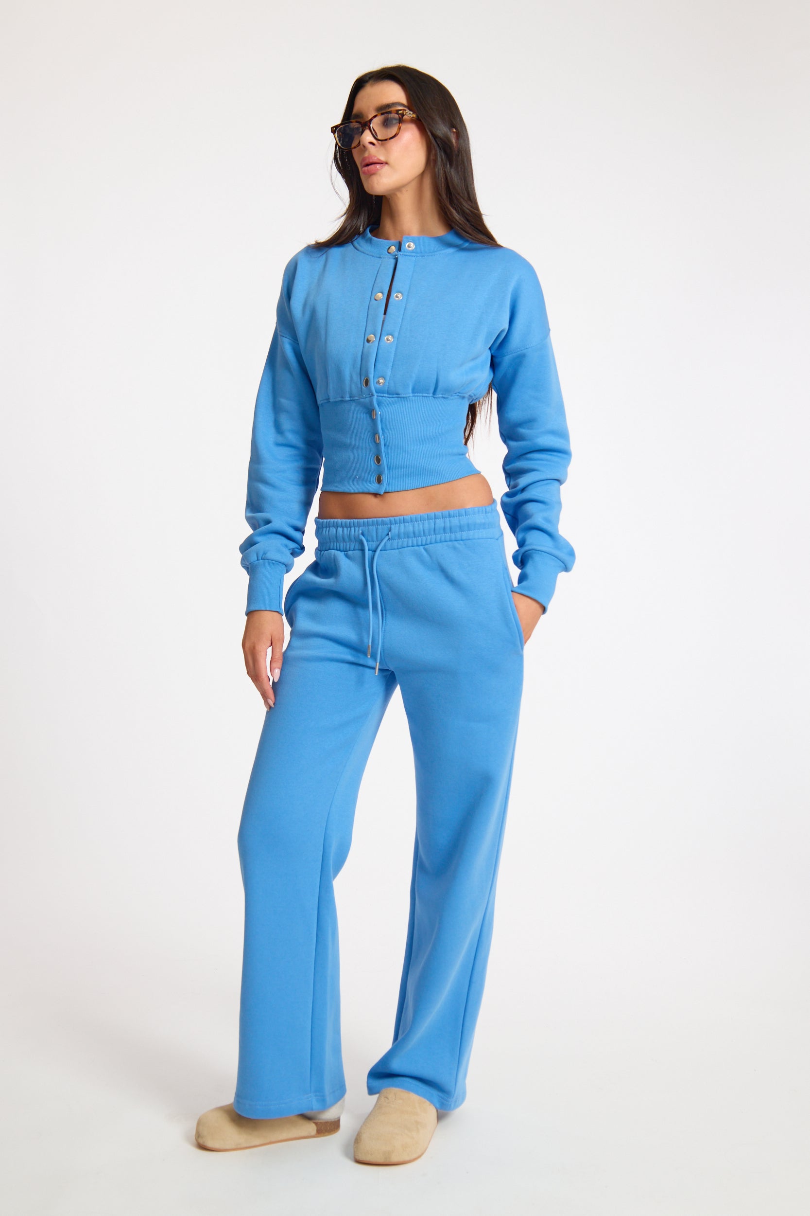 Cobalt Blue Straight Leg Joggers