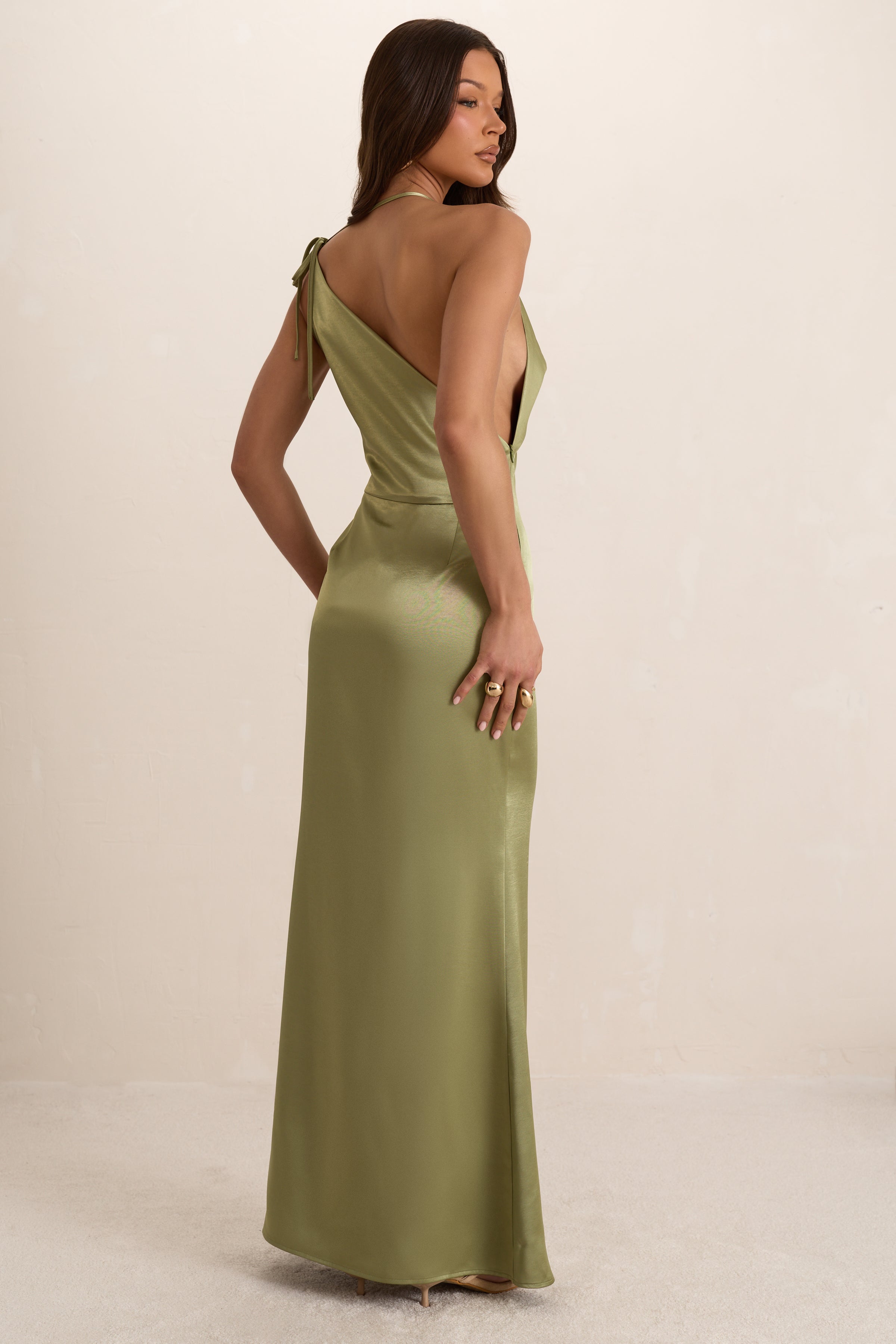 Green Satin Asymmetrical Cowl Seam Maxi Dress | DRESSES | MISSY EMPIRE Green Satin Asymmetrical Cowl Seam Maxi Dress | DRESSES | MISSY EMPIRE