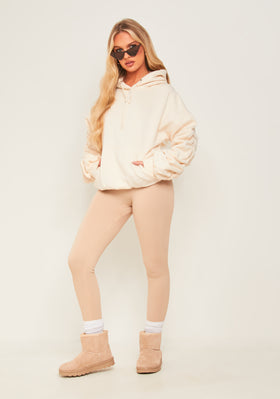 Kailey Beige Seamless Ribbed Leggings