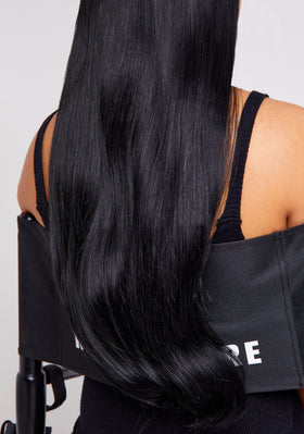 Serenity Black 1B 22" Clip In Straight Hair Extensions - One Piece