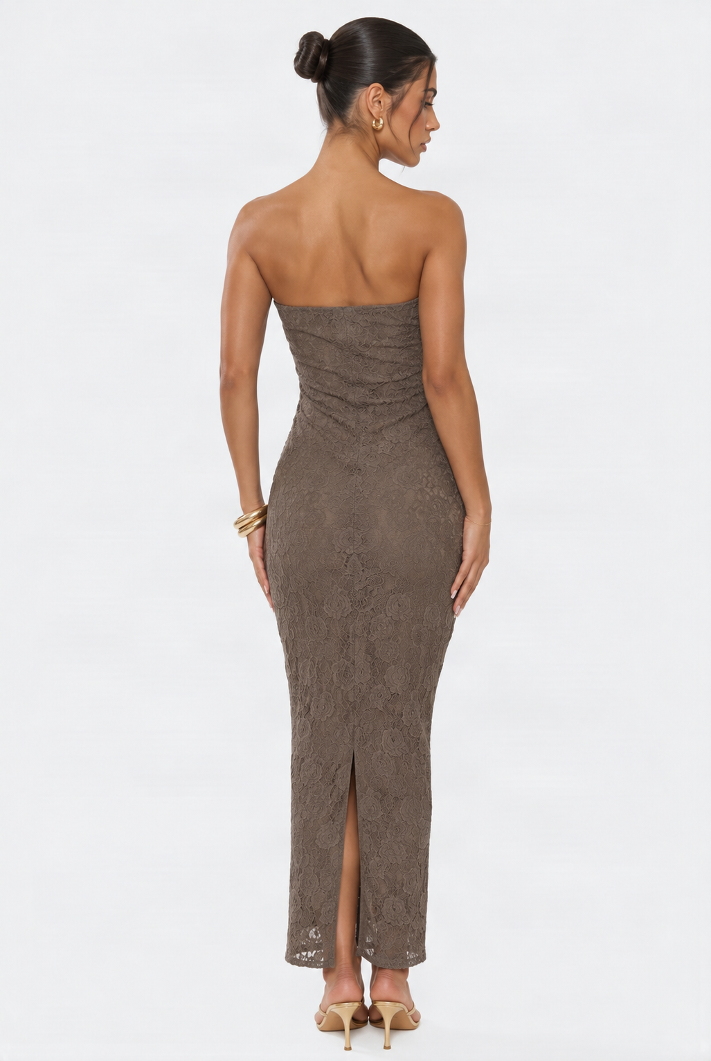 Chocolate Lace Maxi Dress