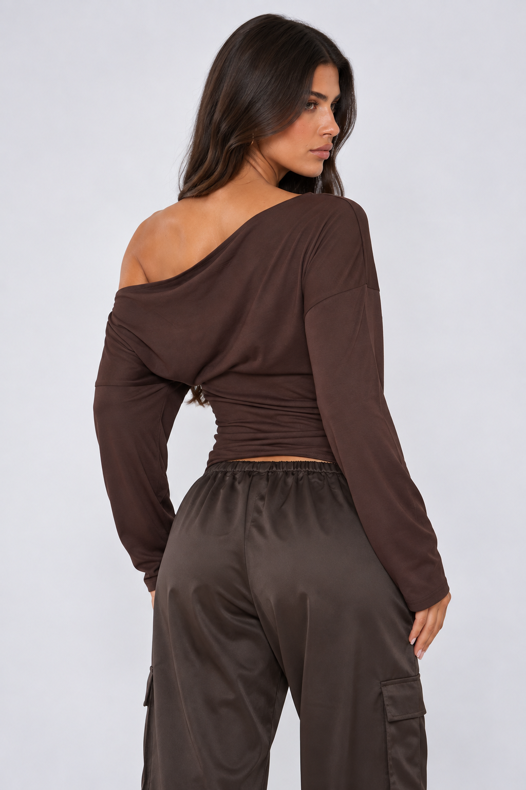 Chocolate Off Shoulder Top