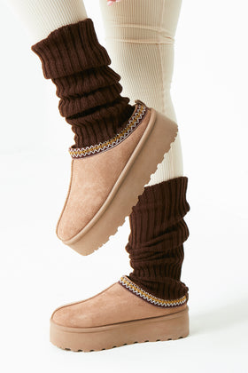 Lara Chocolate Chunky Leg Warmers