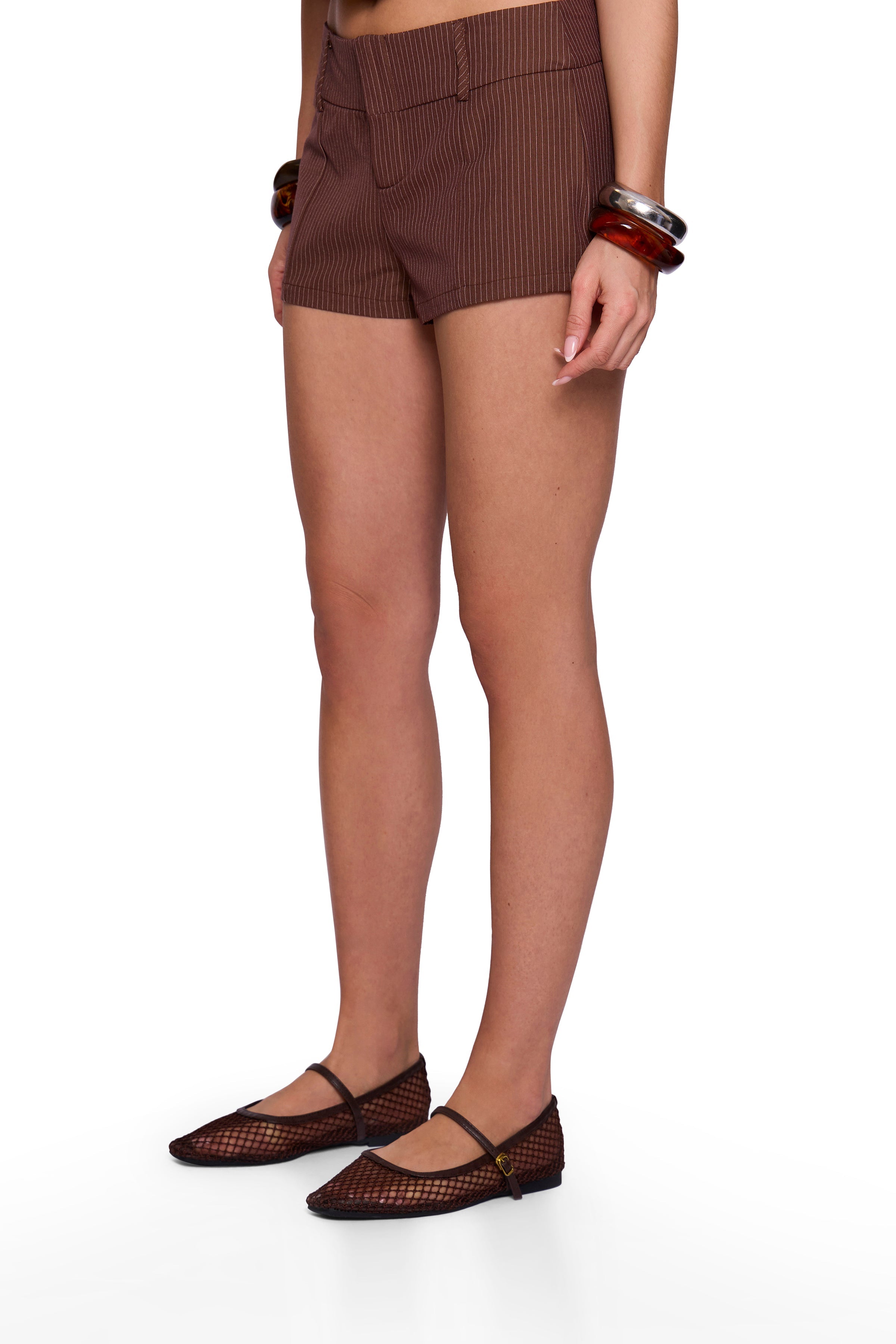 Chocolate Pinstripe Short