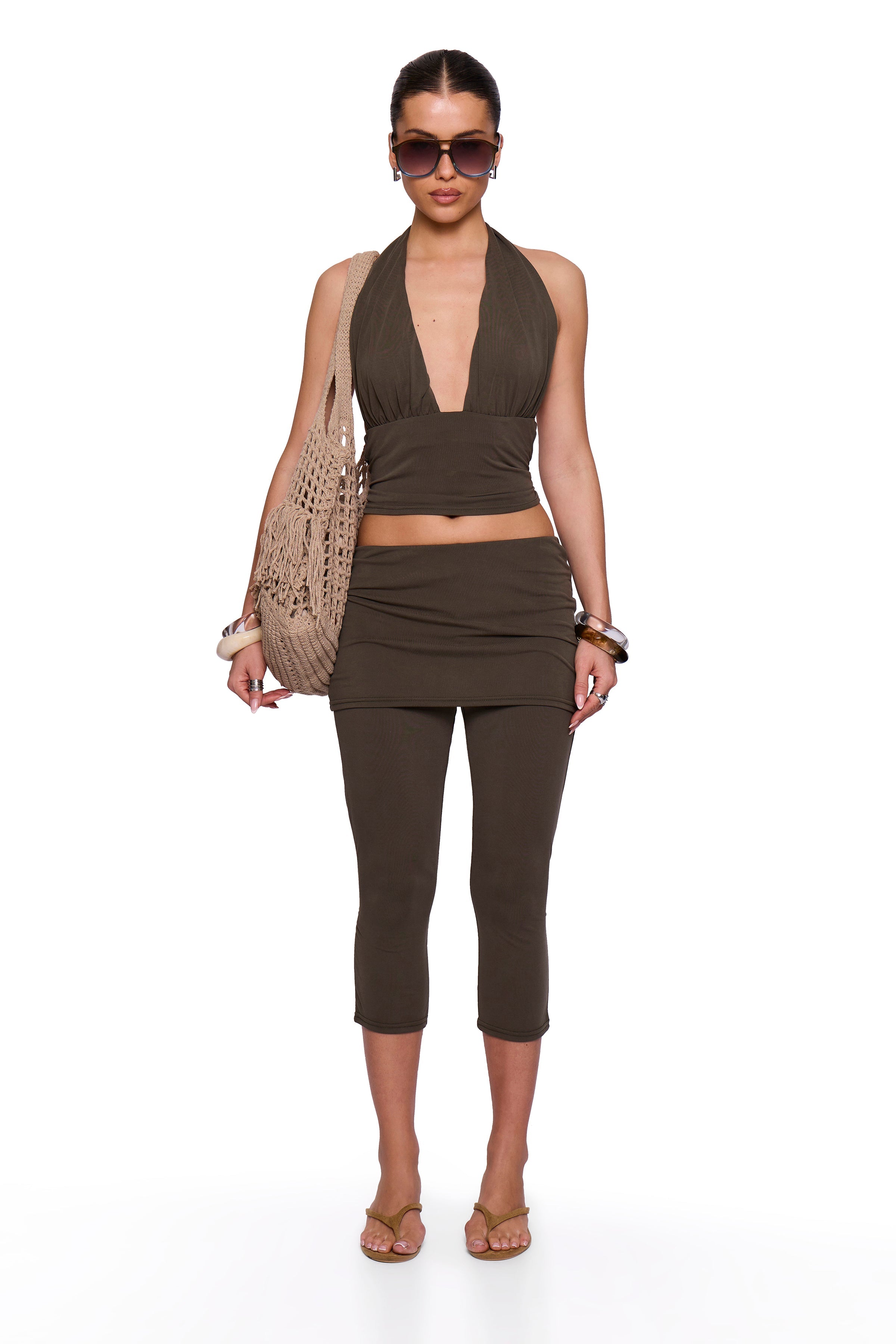 Khaki Modal Capri