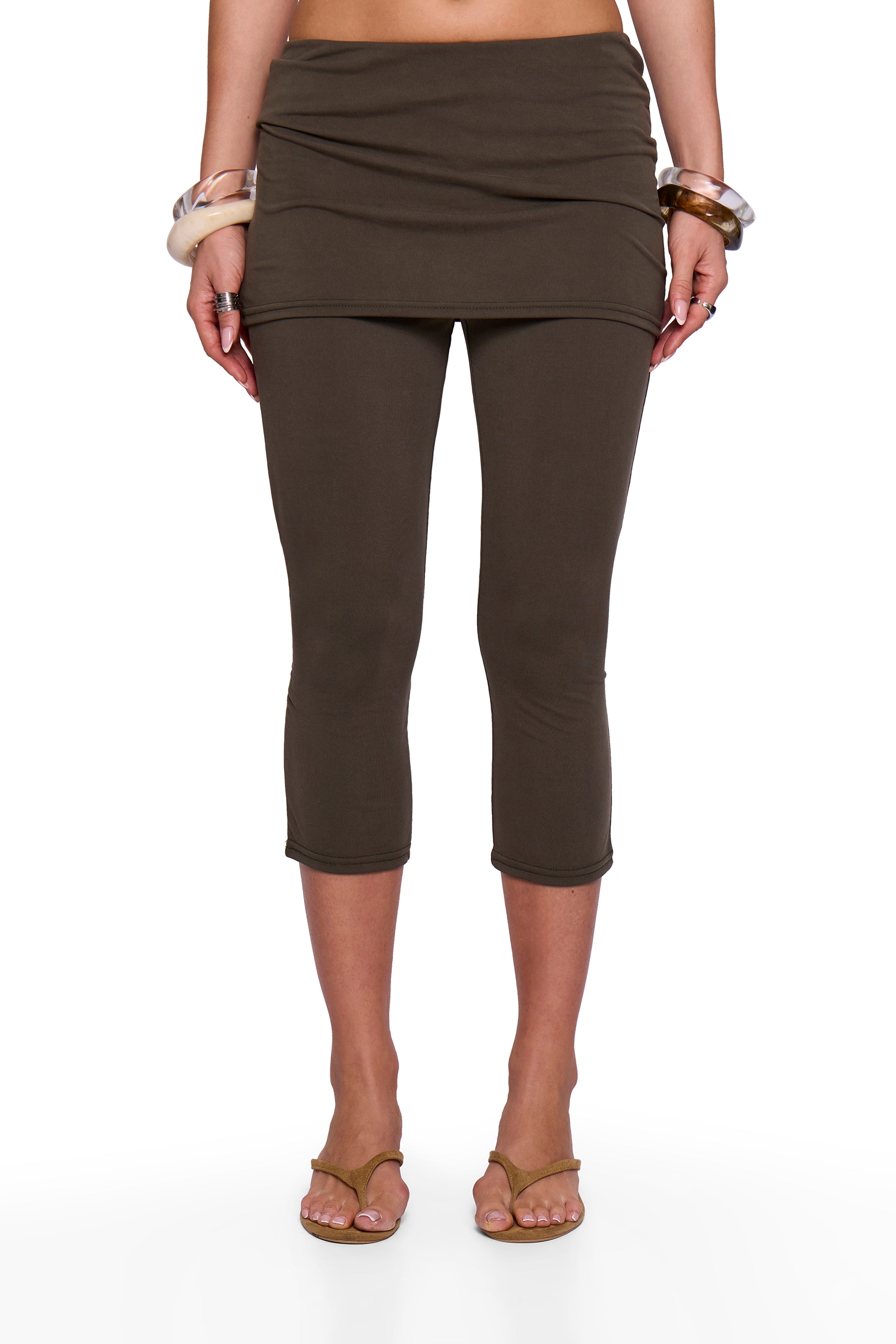 Khaki Modal Capri