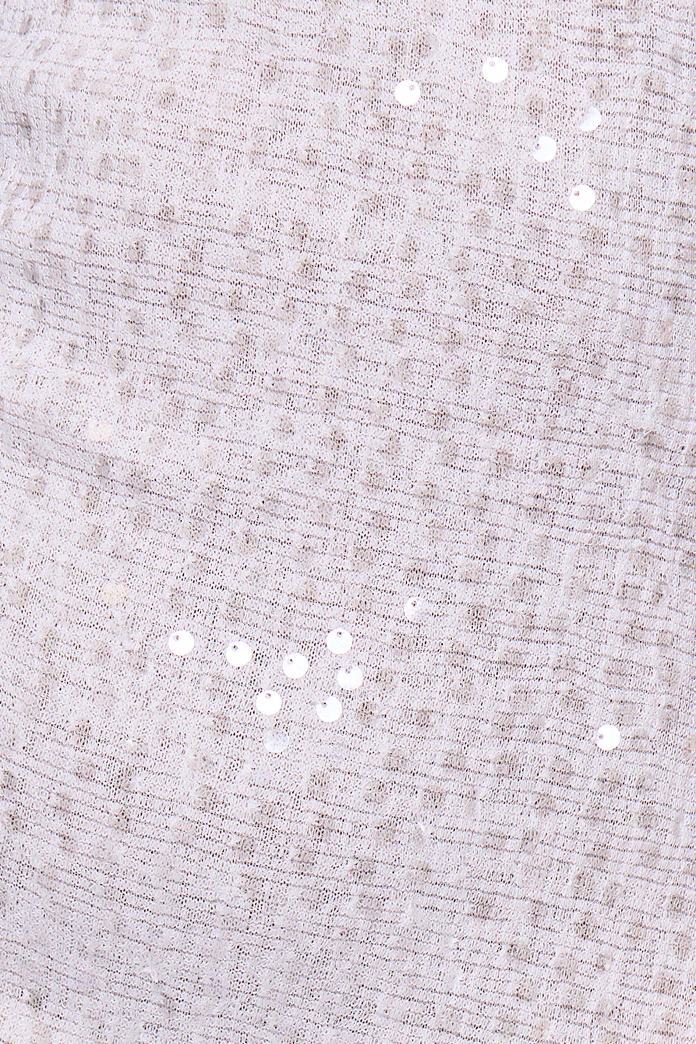 White Sequin Midi Dress