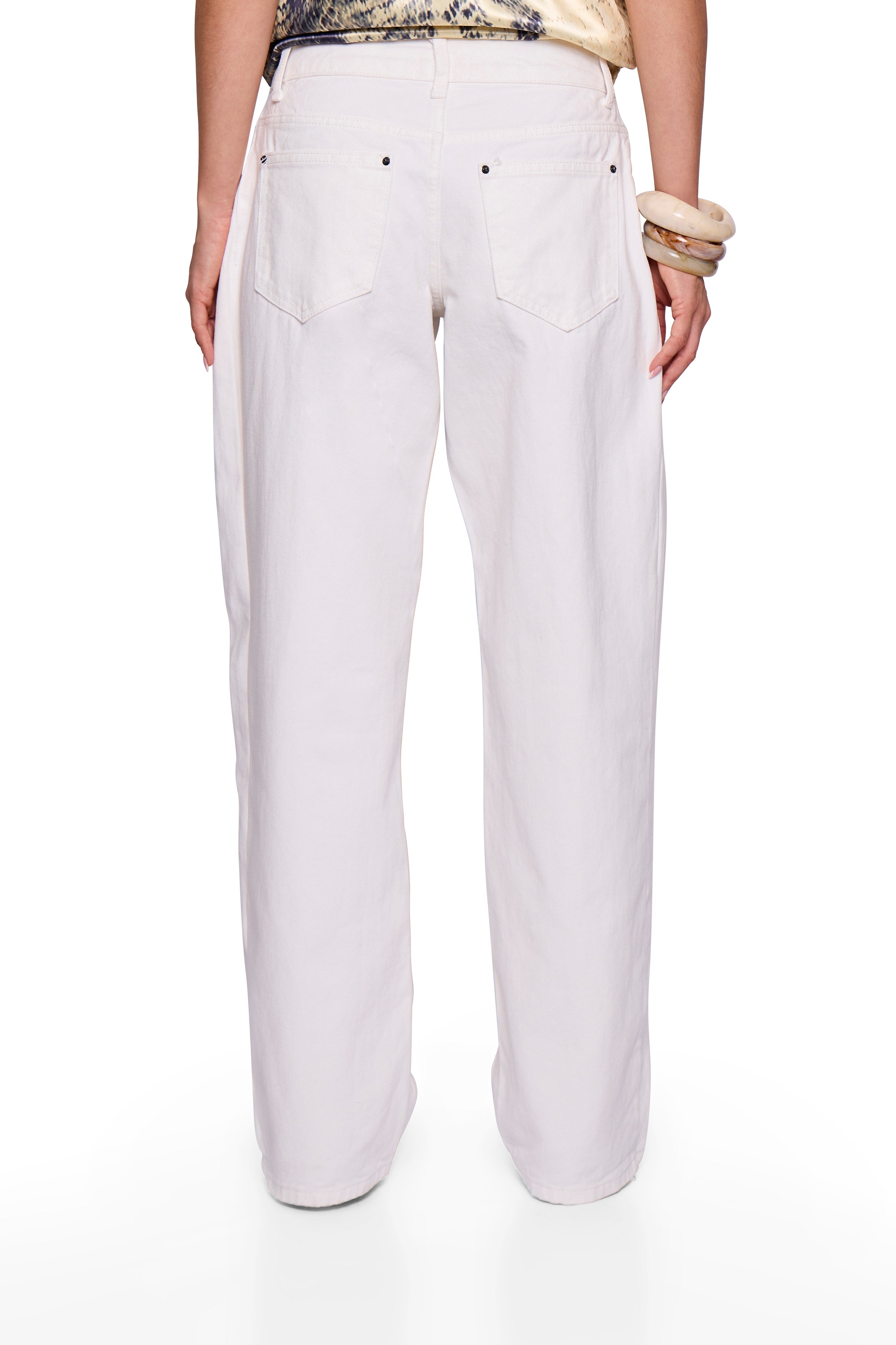White Denim Barrel Jean