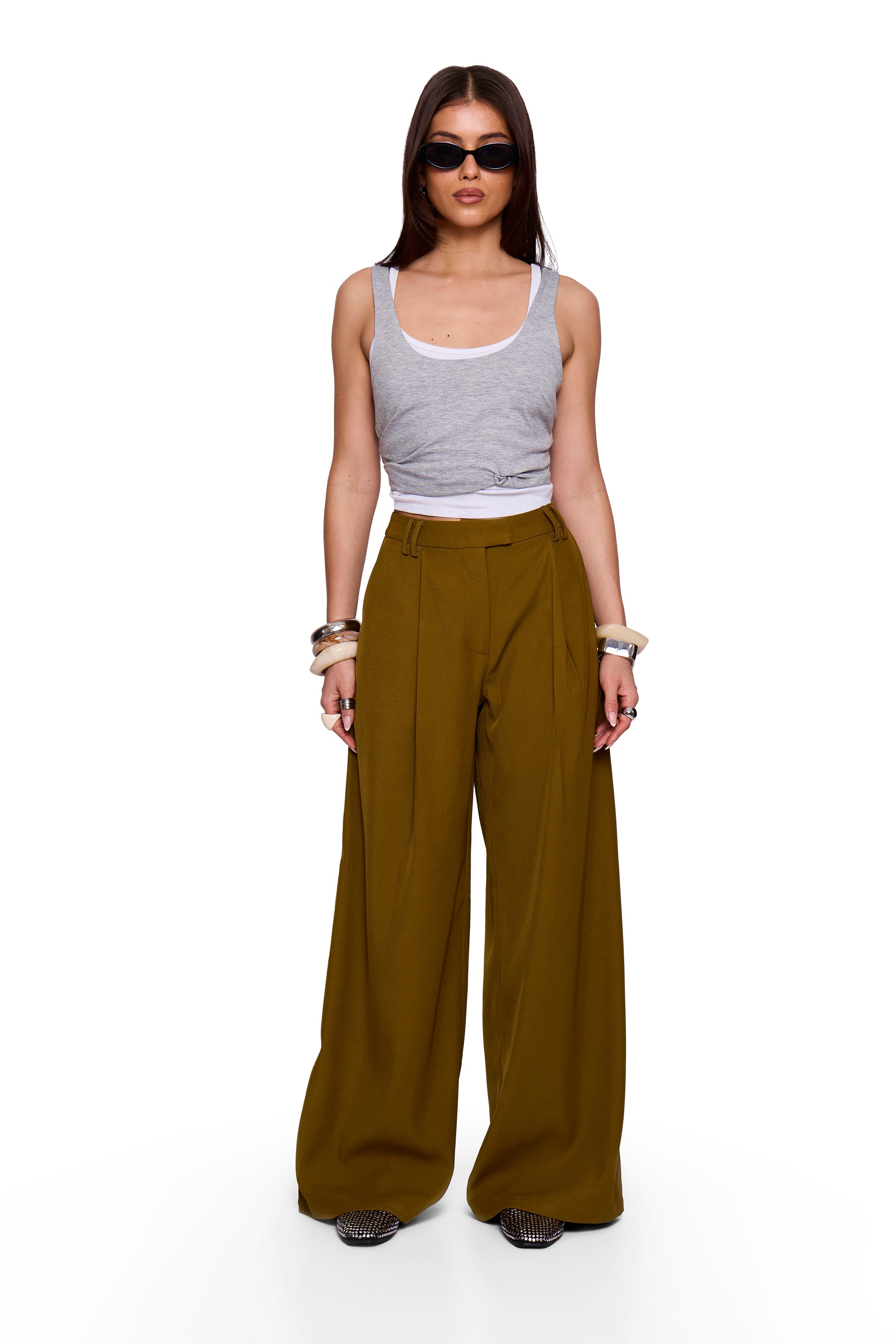 Olive Wide Trouser