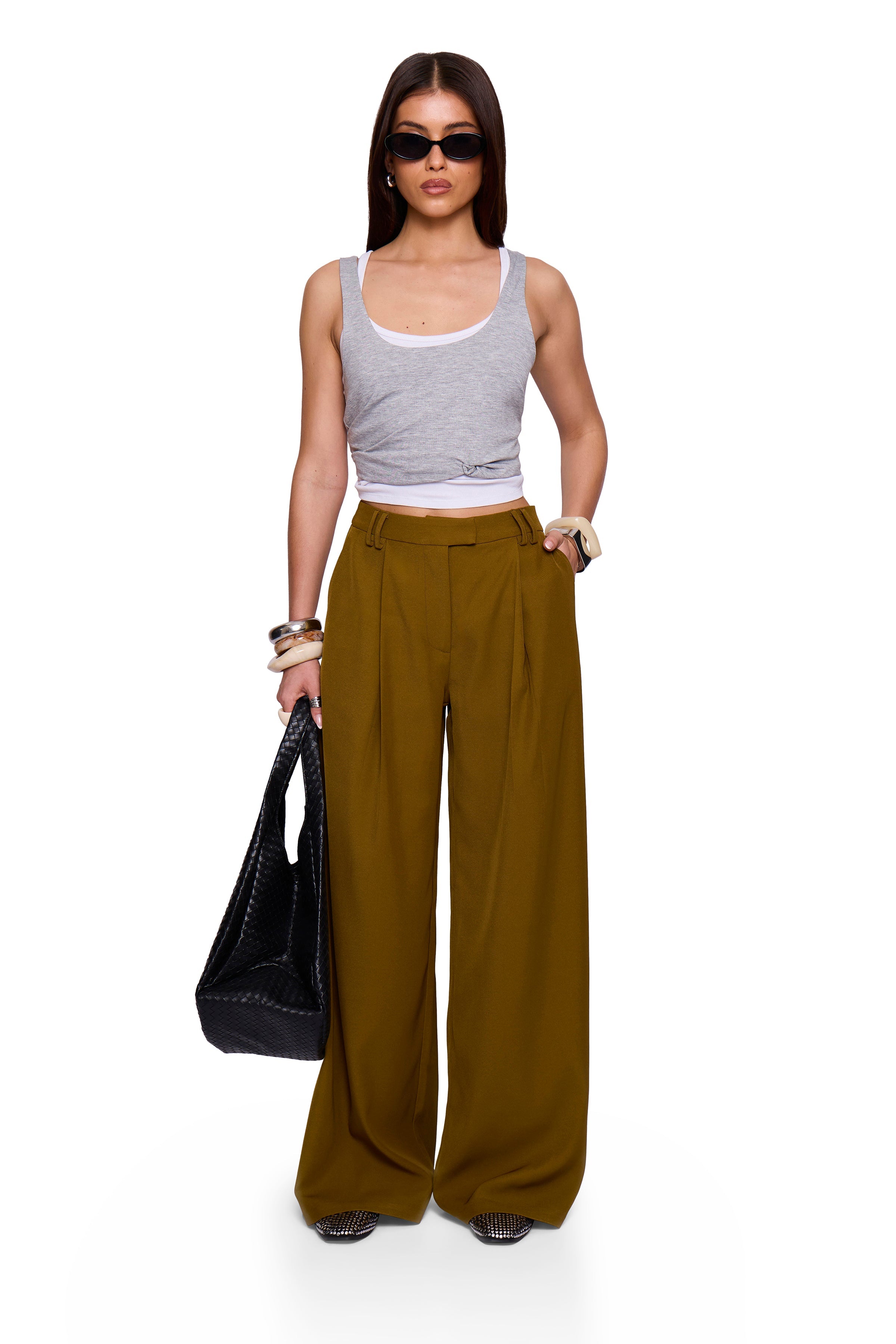 Olive Wide Trouser