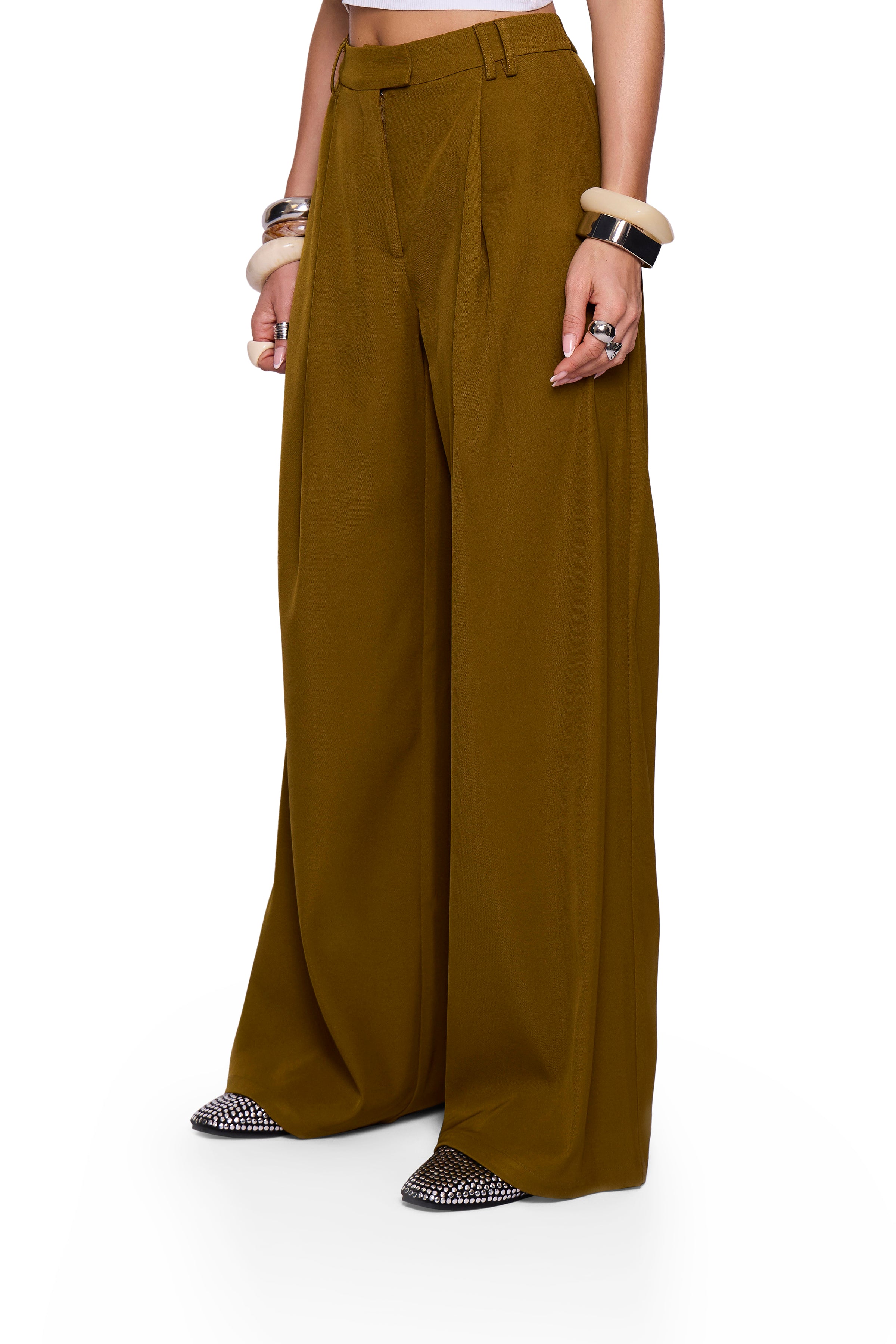 Olive Wide Trouser