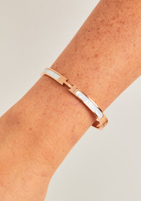 Zamia Rose Gold H Bangle