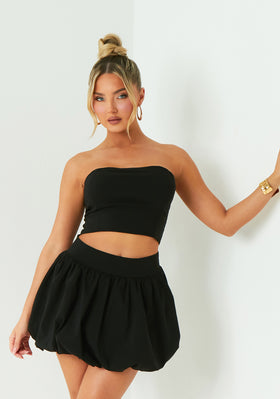 Julianna Black Bengaline Bandeau Top