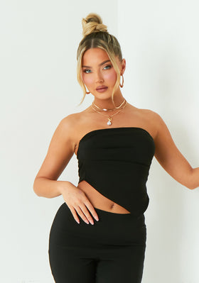 Kelly Black Bengaline Corset Top