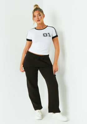 Megan White Sporty Baby Tee