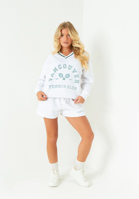 Nadia White Sweater Shorts