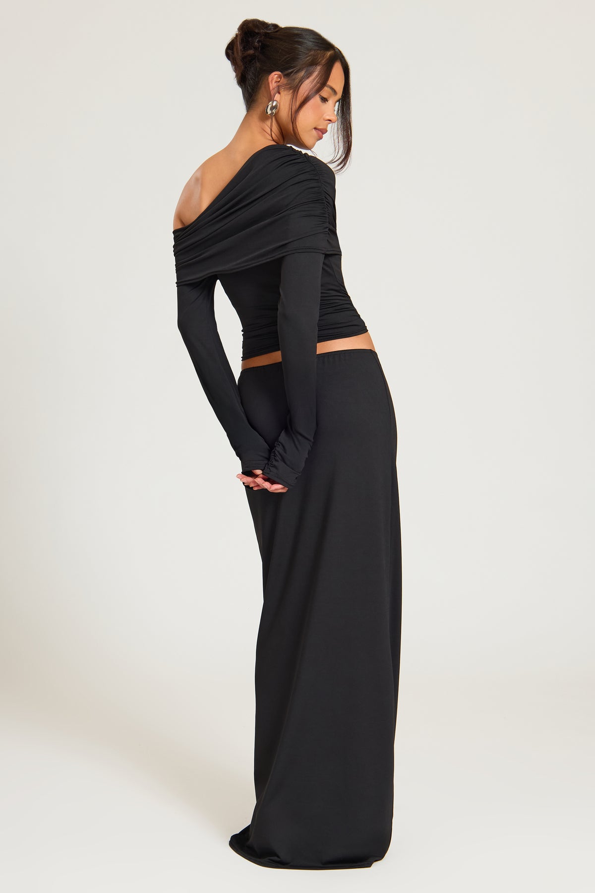 Straight Cotton Touch Maxi Skirt