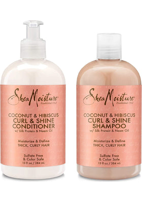 SheaMoisture Coconut & Hibiscus Curl & Shine Shampoo & Conditioner Set