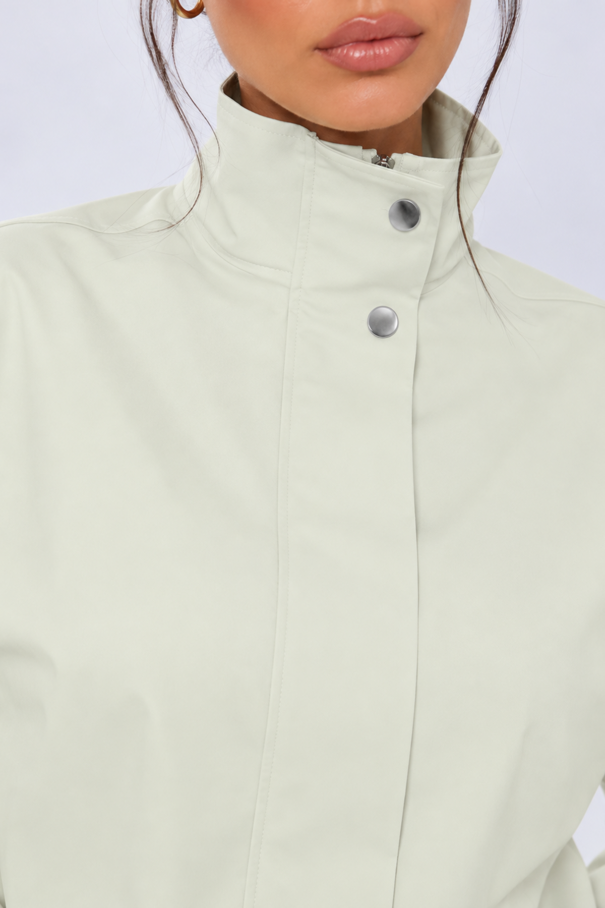 Cream Utility Mini Dress