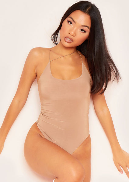 Tyra Camel Strap Detail Bodysuit