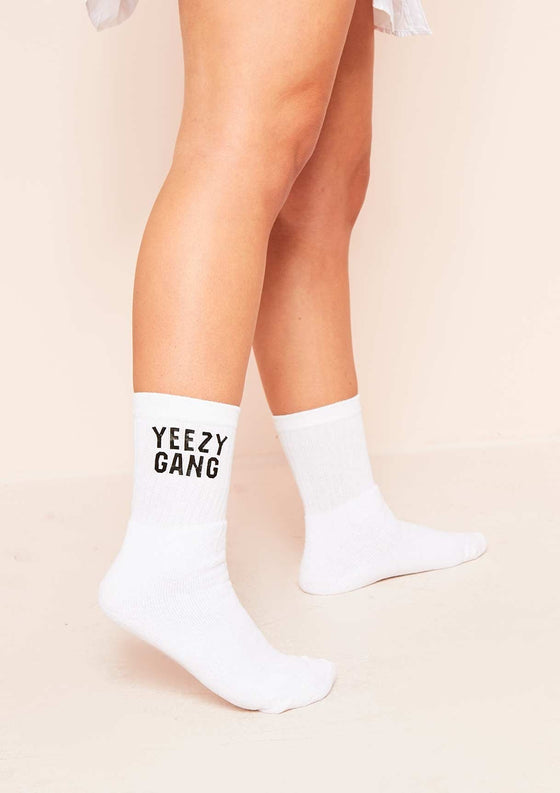 Gang Black Slogan Socks | Missy Empire – MISSYEMPIRE