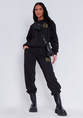 Esther Black Missy Empire Club Joggers