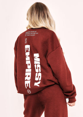 Lauren Chocolate Missy Empire Slogan Sweatshirt