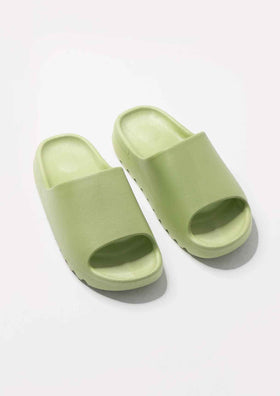 Odessa Green Rubber Ribbed Sole Sliders