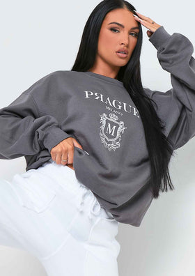 Rita Charcoal Prague Graphic Sweatshirt