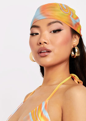 Maria Orange Print Bandana